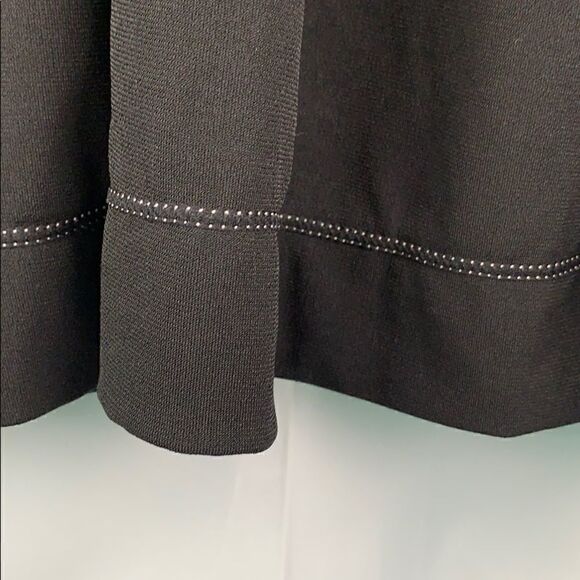 Max Studio black ruffled knit top - Picture 6 of 8